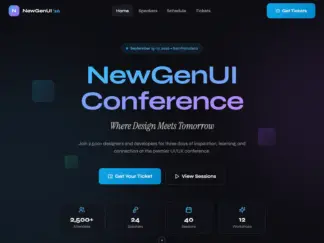 Conference Website Template | Vite + React + Tailwind CSS