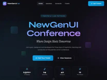 Conference Website Template | Vite + React + Tailwind CSS