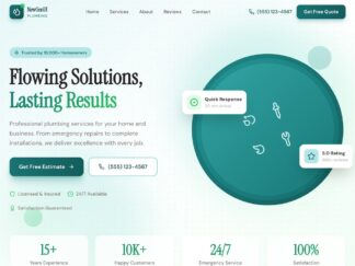 Premium Plumbing Website Template | Vite + React + Tailwind 4