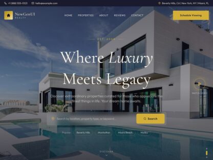 Premium React Real Estate Template Gold