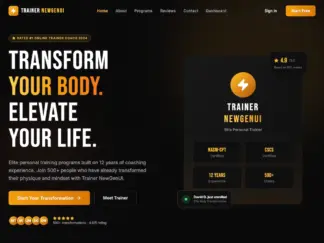 Fitness Trainer Website Template - Vite + Tailwind CSS 4